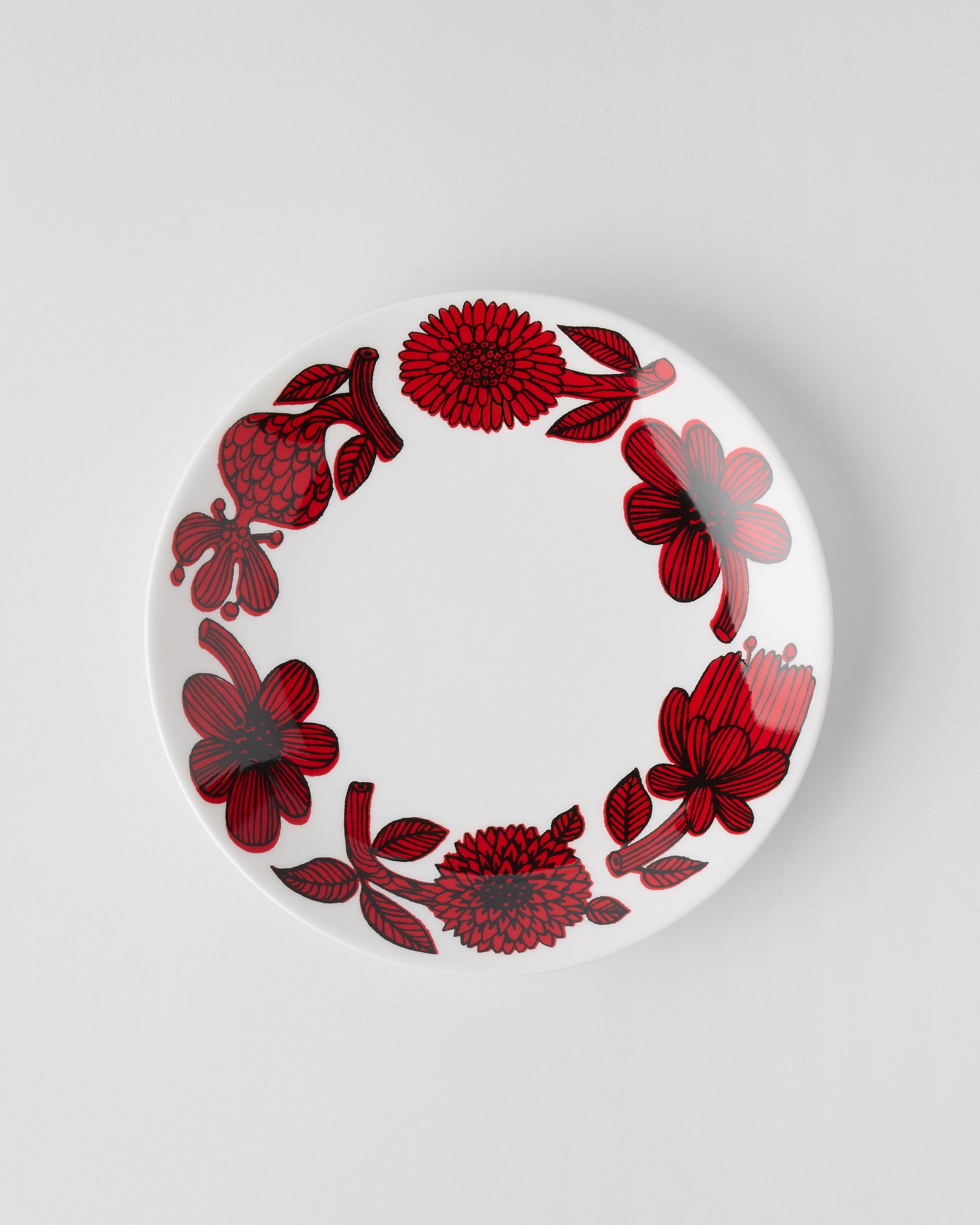 Röd Aster, Tallrik 18 cm