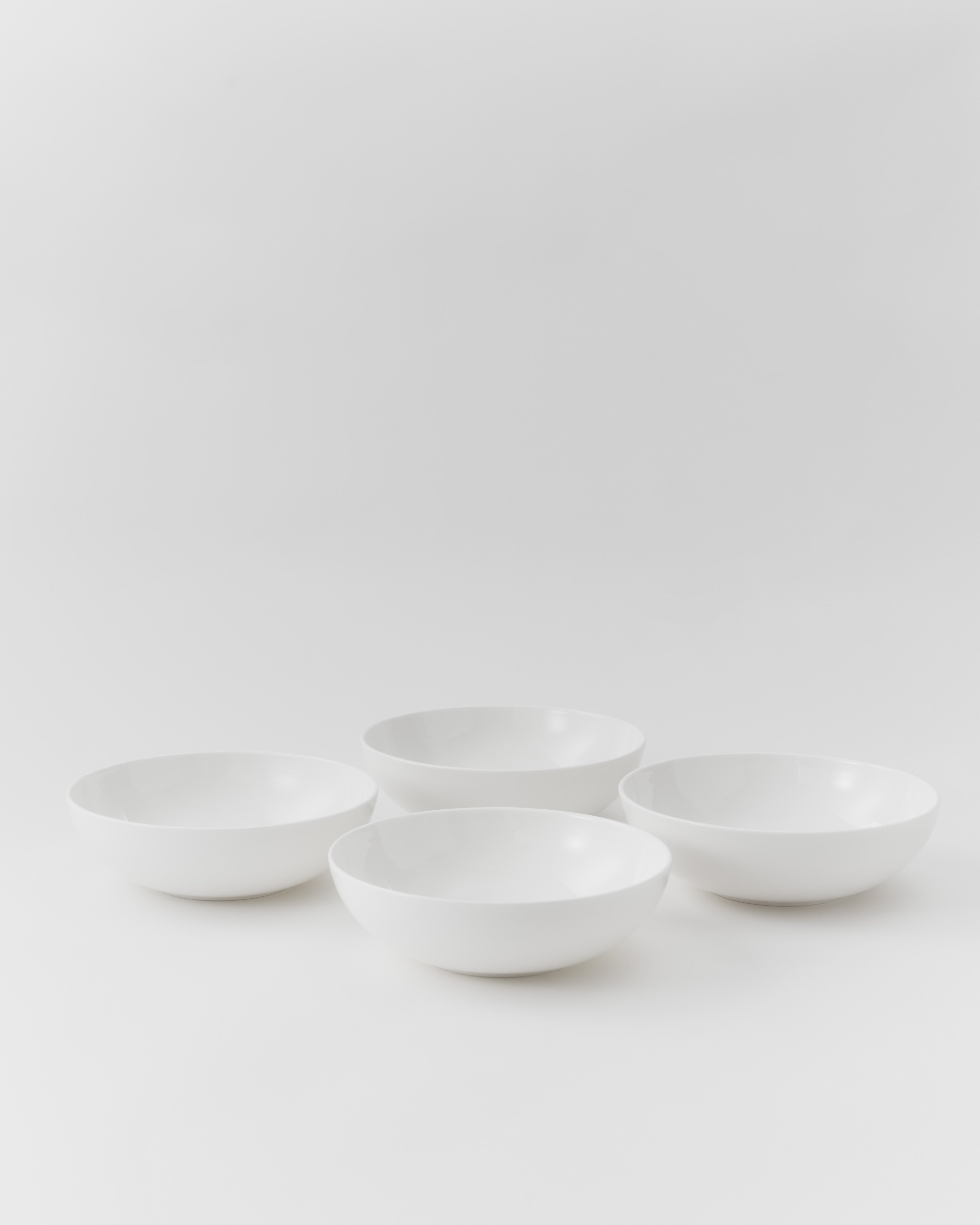 Paket: 4st. KÄRNVIT - Skål 17 cm, rund