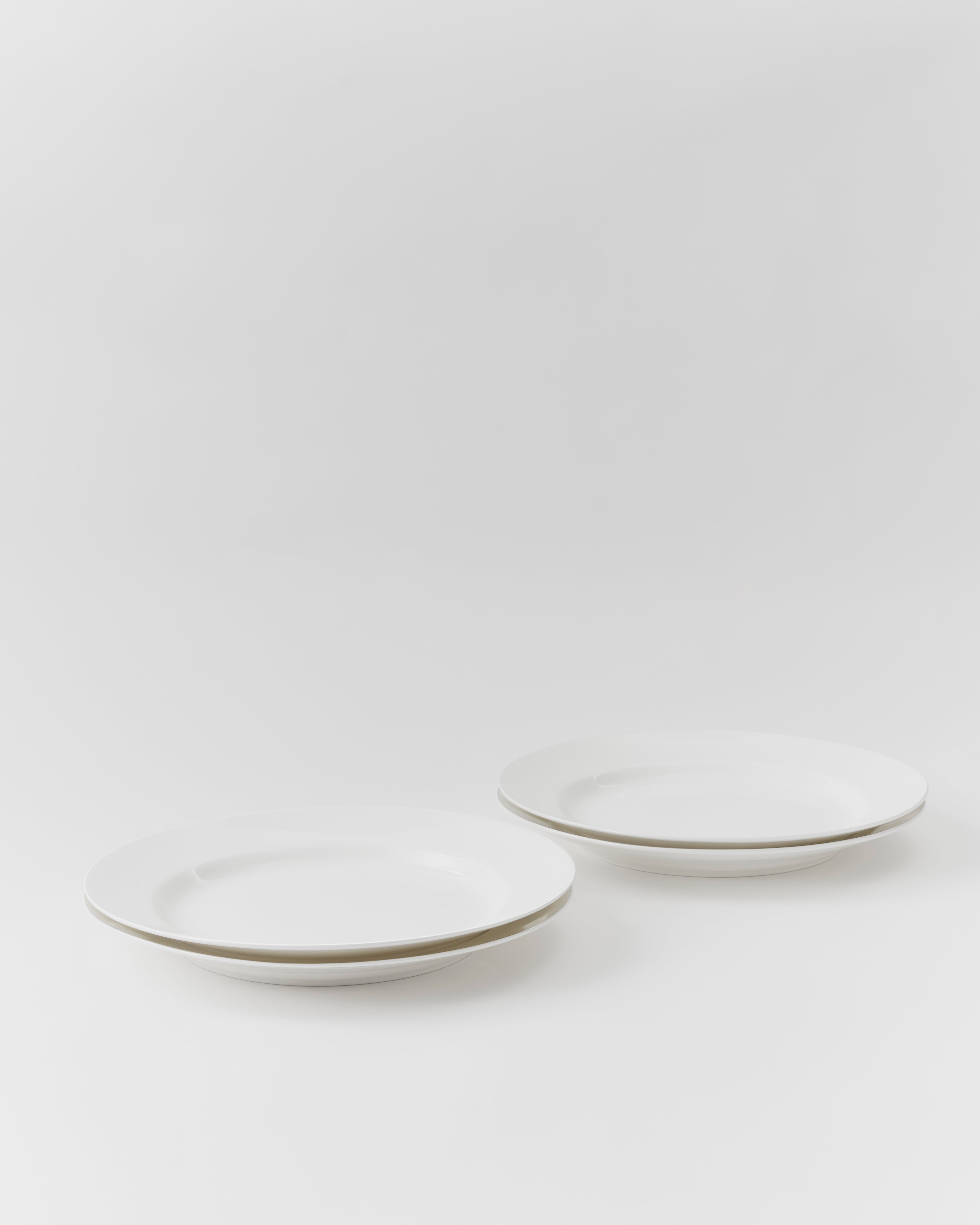 Paket: 4st. KÄRNVIT, Tallrik 24 cm med bräm