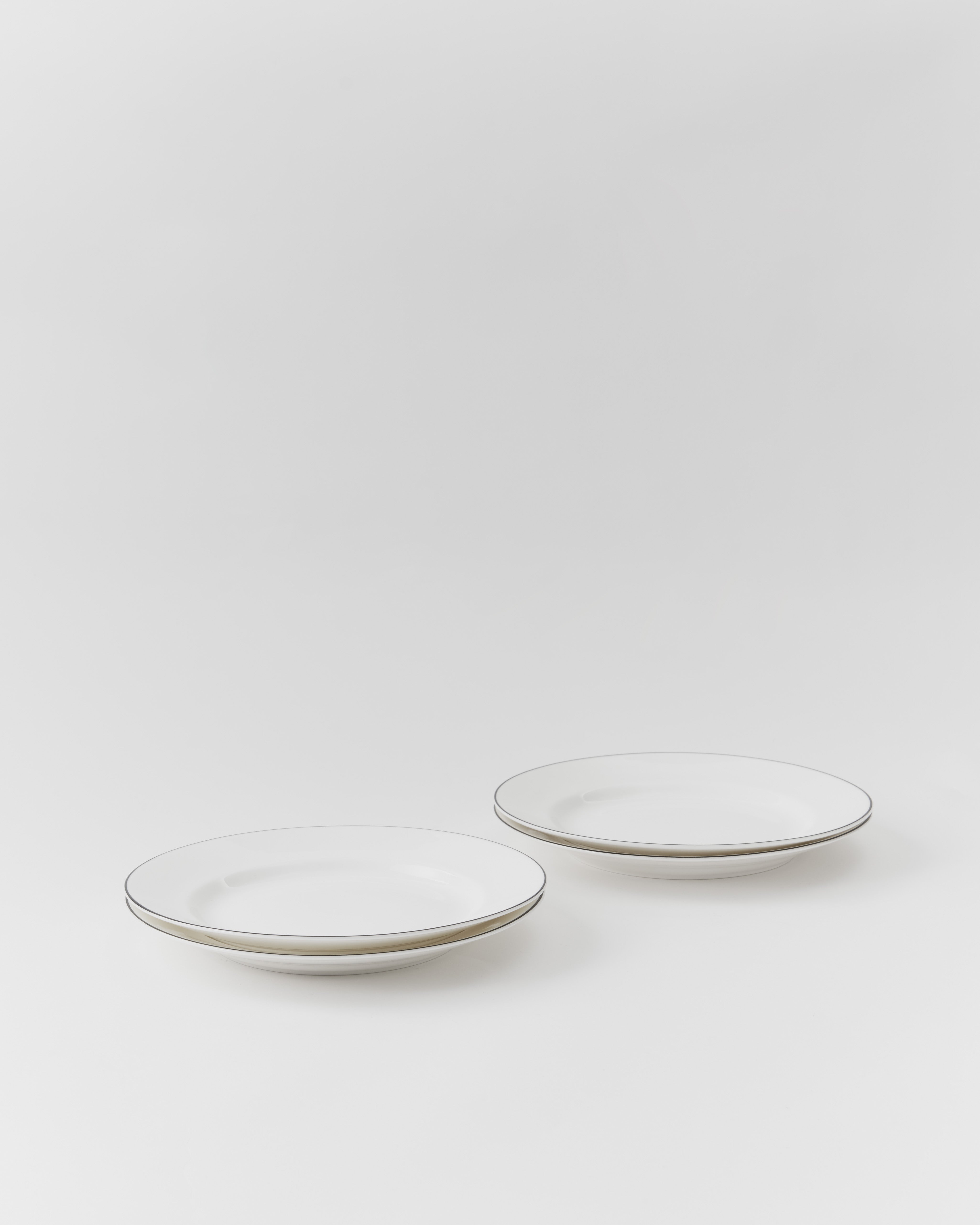 Paket: 4st. NATUR Snövit, Tallrik 22 cm m bräm
