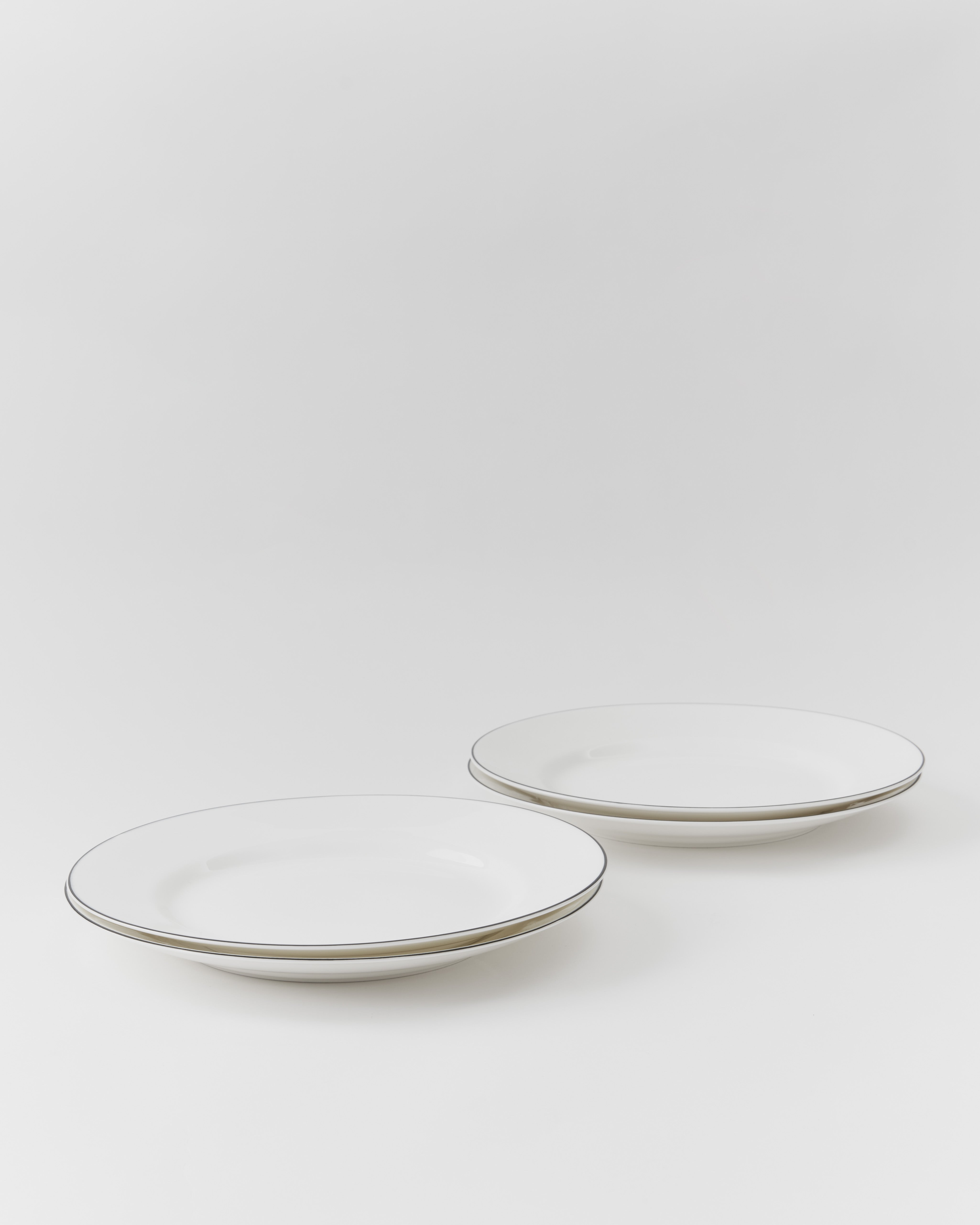 Paket: 4st. NATUR Snövit, Tallrik 28 cm m bräm