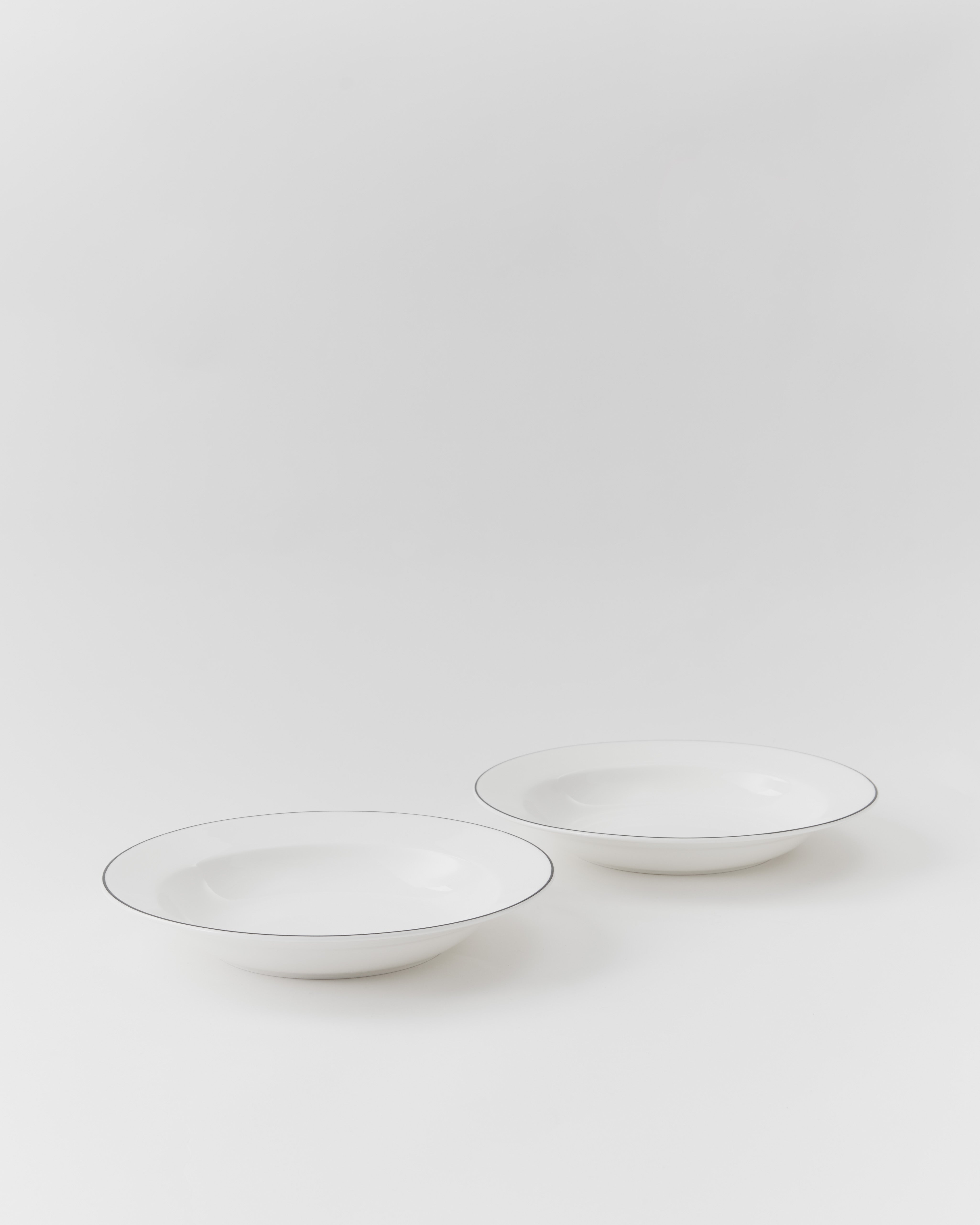 Paket: 2st. NATUR Snövit, Tallrik 23 cm, djup